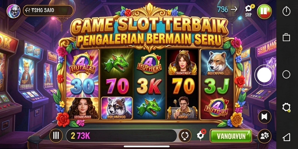 Tampilan gameplay menarik dari permainan slot 73K.