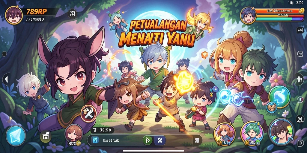 Screenshot gameplay seru dari 789RP yang menampilkan karakter Anime.