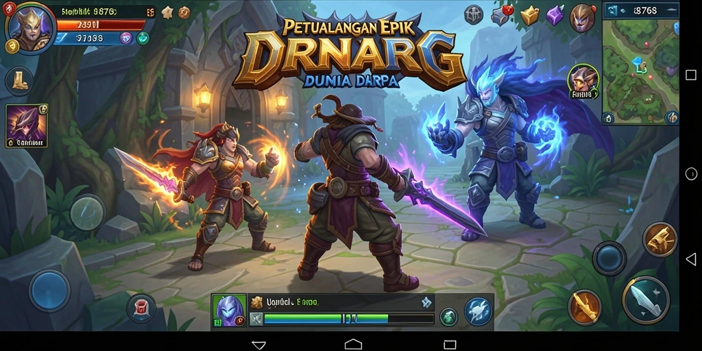 Screenshot menampilkan aksi pertempuran seru dalam game ARPG 8768.