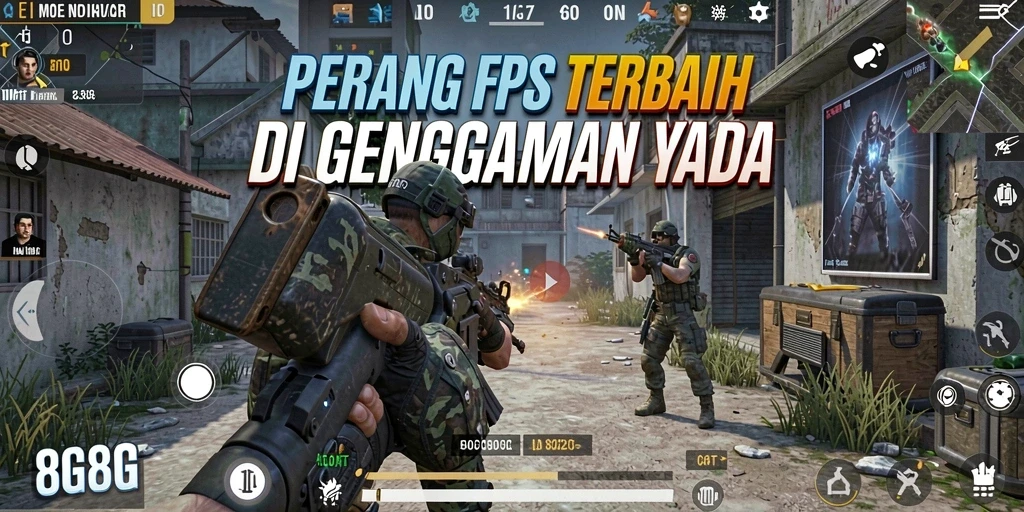 Screenshot yang menampilkan intensitas pertempuran di 8G8G.