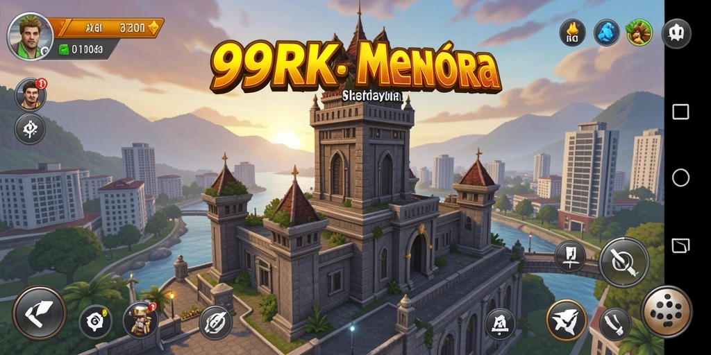 Screenshot dari gameplay 99RK menampilkan aksi Tower Defense yang seru.
