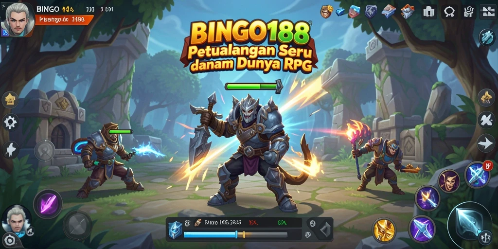 Tampilan gameplay seru BINGO188 dengan kustomisasi karakter dan pertarungan.