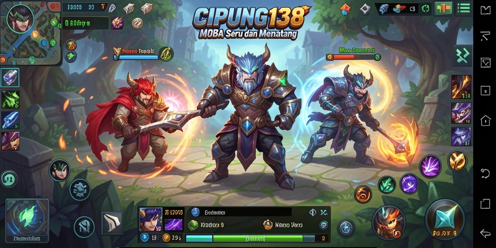 Tampilan gameplay seru dari CIPUNG138 yang menampilkan aksi MOBA.