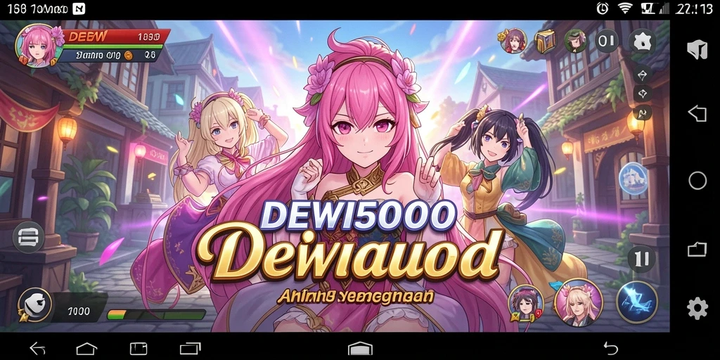 Tampilan gameplay DEWI5000 yang menakjubkan dengan karakter Anime.