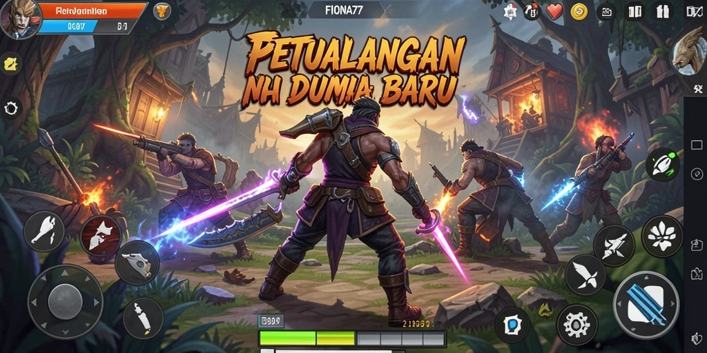 Tampilan gameplay menarik di petualangan FIONA77.