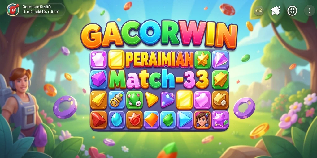 Screenshot utama GACORWIN menampilkan gameplay seru mencocokkan objek.