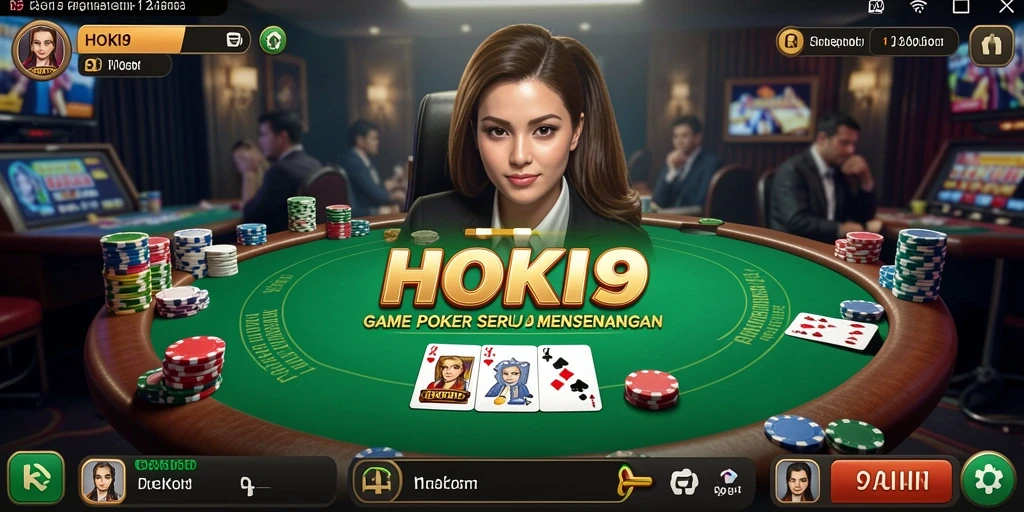 Tampilan menarik dari gameplay Poker HOKI9 yang mendebarkan.