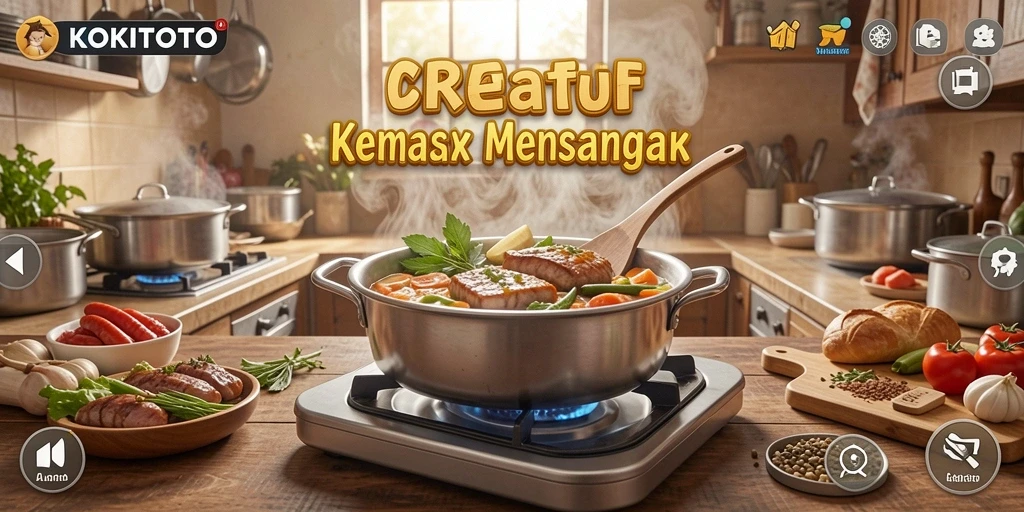 Screenshot tampilan gameplay KOKITOTO yang penuh warna.
