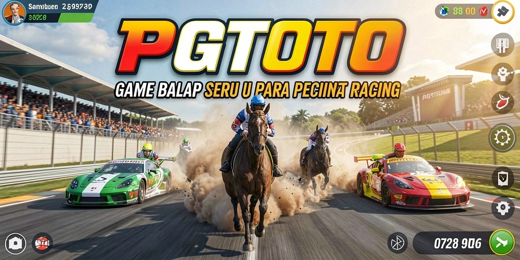 Tampilan gameplay PGTOTO yang mendebarkan saat balapan.