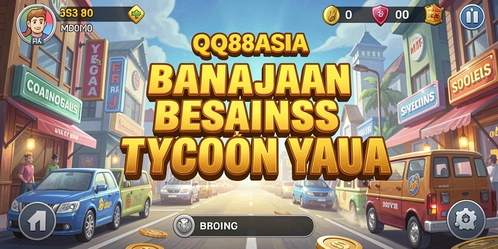 Screenshot gameplay QQ88ASIA menampilkan pengelolaan bisnis yang mendebarkan.