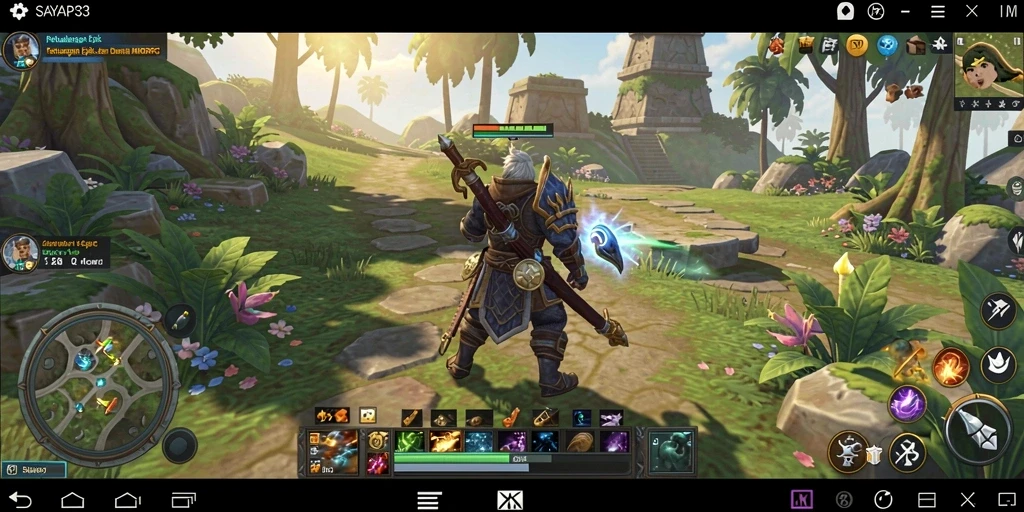 Gameplay <strong>SAYAP33</strong> menampilkan pertarungan seru di dunia MMORPG.