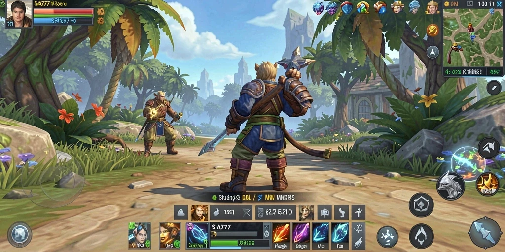 Tampilan gameplay menakjubkan dari <strong>SIA777</strong> dalam aksi MMORPG.