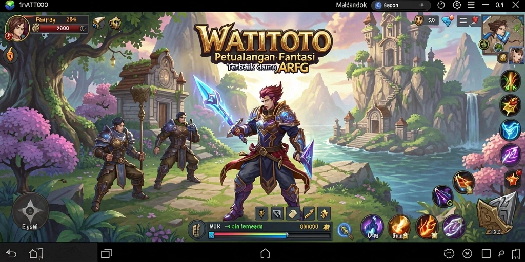 Tampilan utama gameplay ARPG dalam WATITOTO dengan aksi seru.